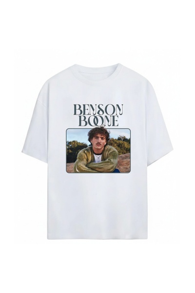 SVART WEAR Tricou unisex supradimensionat Benson Boone, 100% bumbac
