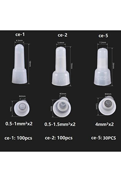Choice4 230PCS 120Pcs Closed End Crimp Cap 22-16 16-14 12-10 AWG Gauge Wire C...
