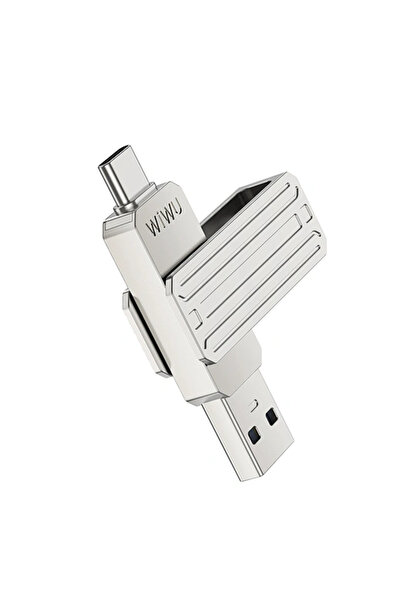 WIWU Wi-FD001 Infinite 3 in 1 USB 3.0 Flash Drive 32GB - Silver