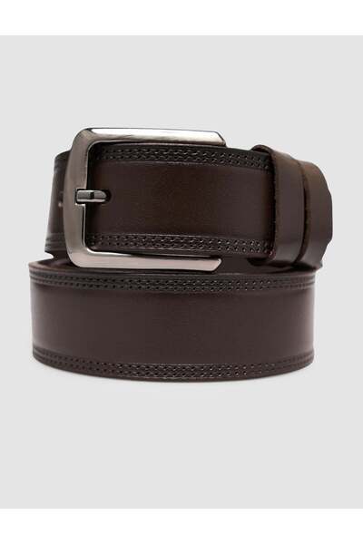 Cabani Genuine Dana Leather Brown Classic Men's Belt