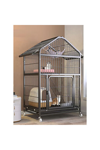KEKE Stackable Heavy Duty Luxury Foldable Pet Cage with Wheels and Door