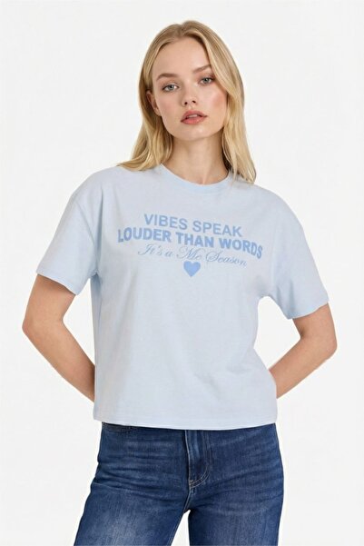 DeFacto Tricou de damă G5903AX/BE772 ALBASTRU DESCHIS