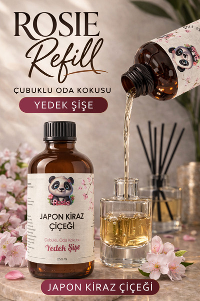 rosie Japon Kiraz Çiçeği Çubuklu Oda Kokusu Yedek Şişe 250 ml – Sakura Reed D...