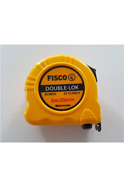 Fisco Steel Meter Double-Lock 5 M/25 mm Dl (12 Pieces)