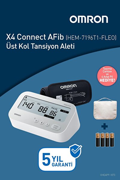 Omron X4 Connect AFib Üst Koldan Ölçer Dijital Tansiyon Aleti