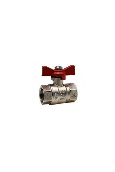 regata Ball Valve for Water, Brass, Butterfly Handle, 1" Female-Female Thread