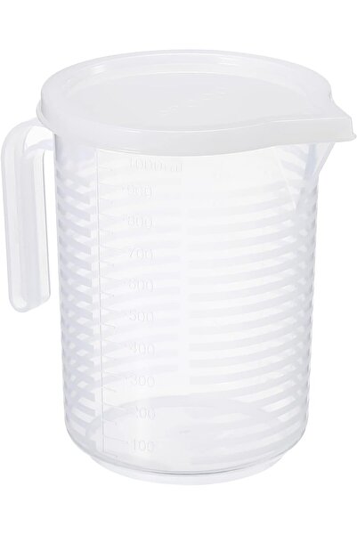 Arabest Plastic Measuring Cup,1000ml Clear Measuring Cup with Lid and Handle,...