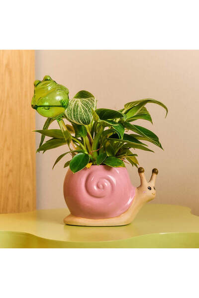 Flying Tiger Copenhagen Salyangoz Şeklinde Pembe Saksı