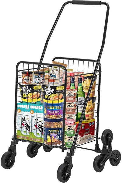 Garvee Folding Shopping Cart with 83L Large Basket