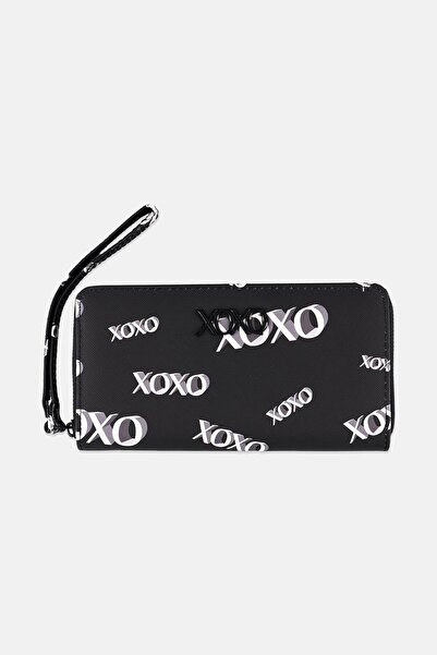 XOXO Women Brand Pebble Logo Zip Around Wallet, Multicolor
