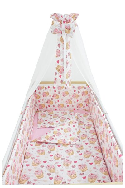 PRICHINDEL Voile Canopy, Cupcakes, White, 300x160 cm