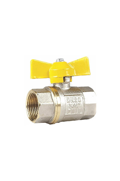 regata Gas Ball Valve, Female-Female Threaded 1/2", Chrome-Plated Brass, Premium
