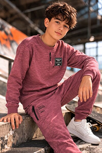 GMG Baby Boys' Suit with Circular Neck, Pockets and Zippers, Ages 11, 12, 13, 14