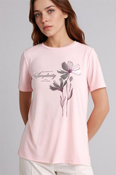 DeFacto Tricou cu mânecă scurtă Relax Fit guler rotund Floral H1461AX26SP