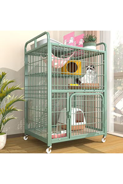 KEKE Stackable Heavy Duty Luxury Foldable Pet Cage with Wheels and Door