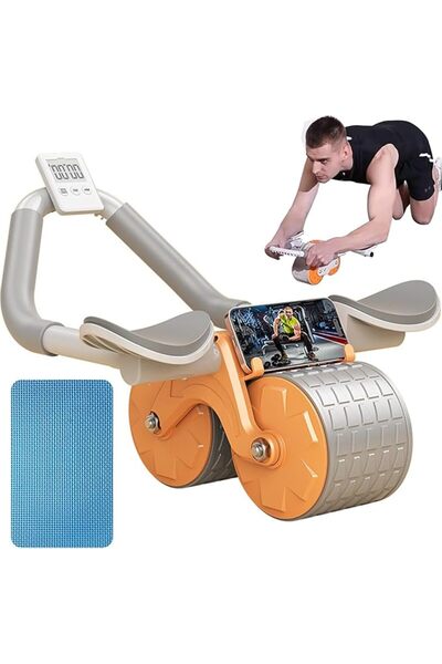 Arabest Ab Roller Wheel with Knee Mat,Automatic Rebound Abdominal Wheel Timer...