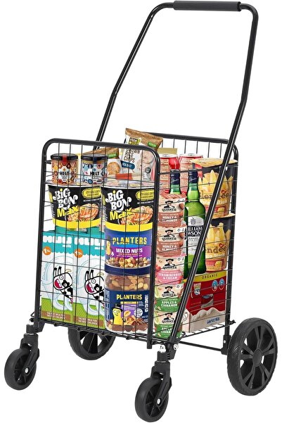 Garvee Folding Shopping Cart with 83L Large Basket