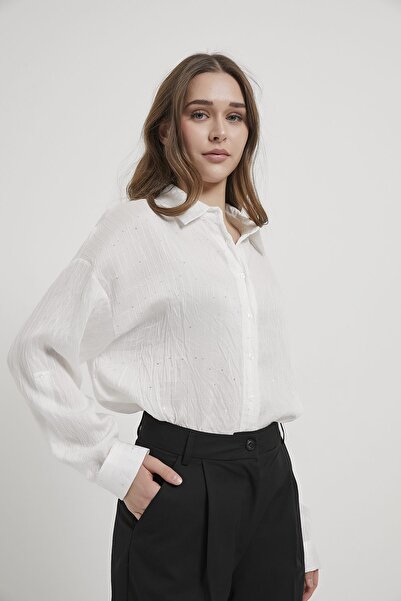 Arma Life Armalife 4979 Women's Shirt with Pulled Sleeves and Folded Collar