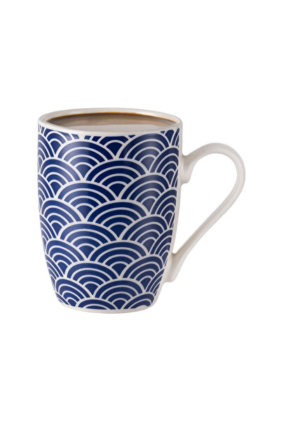 Madame Coco Miller Mug - Blue/White - 360 ml & Adenya Basket
