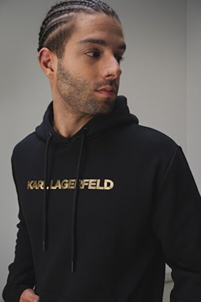 Karl Lagerfeld Hanorac cu buzunar cangur și logo