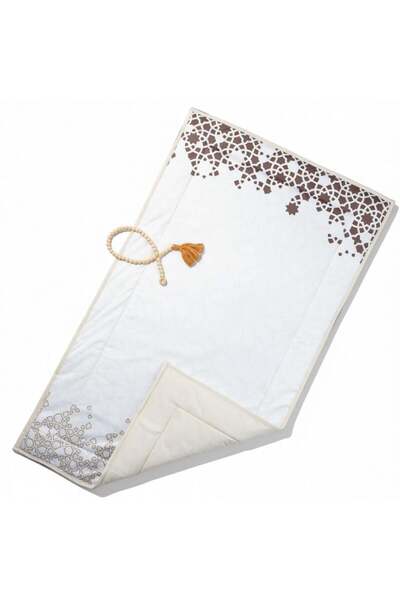 Reetal Prayer Mat – Islamic Geometric Design – Padded Velvet- Multicolor