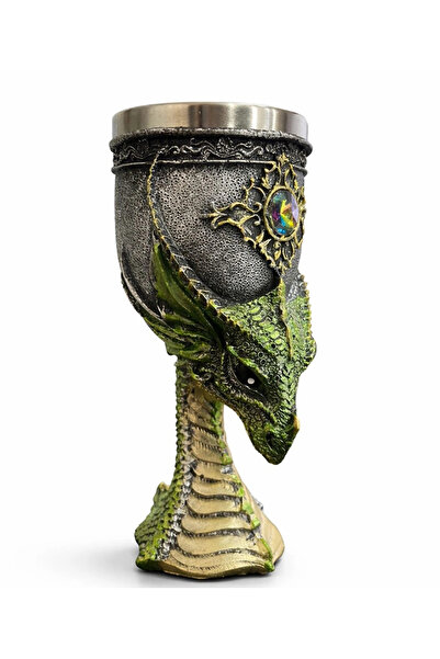 Livenda Dragon Design 3D Embossed Steel Goblet Cup