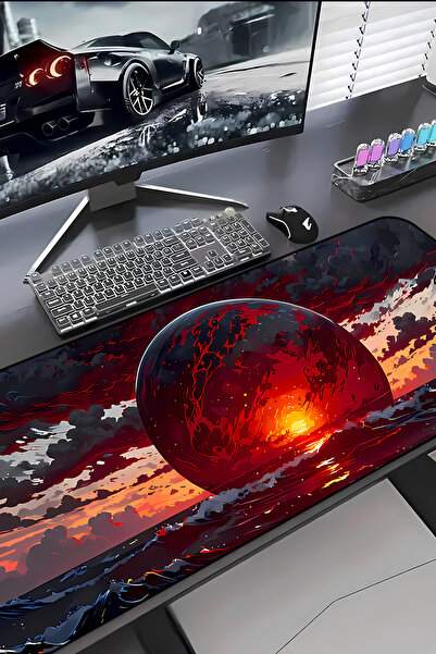 Charmbi Red Nova Procontrol Mouse Pad 30X70 Gaming Mousepad Non-Slip Sole Lar...