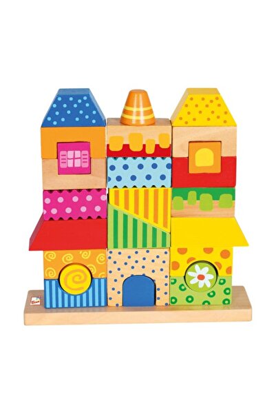 Bino Wooden toy Villa Viola, 3-column puzzle, 26 pieces