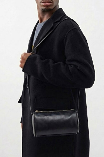COMBİNE MİCHAİL Men's Daily Trend Strap Black Shoulder Bag