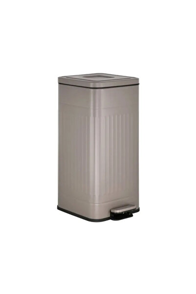 5five Simple Smart Nova Beige Trash Can, metal, with pedal, 35 x D. 27 x H. 5...