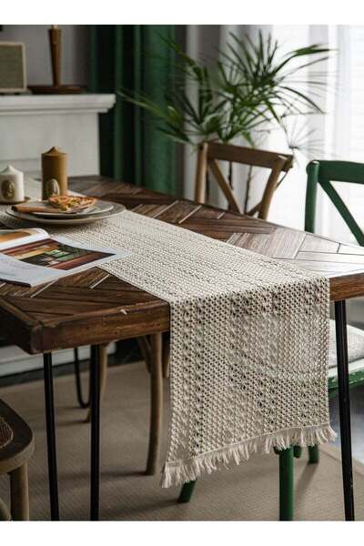 Arabest Boho Macrame Table Runner, Vintage Farmhouse Crochet Decor for Dining...