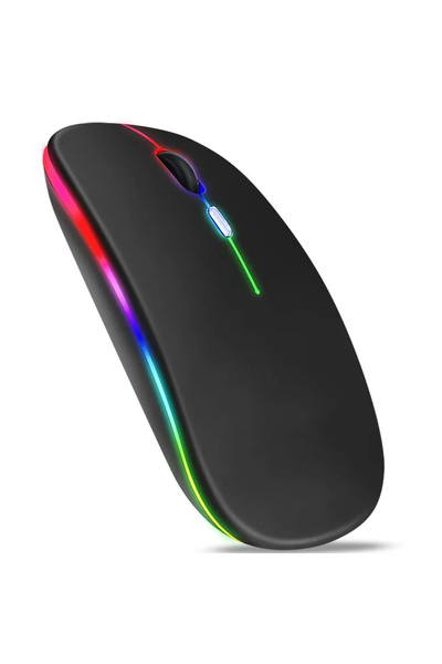 Generic ماوس ألعاب مريح مزود بإضاءة خلفية RGB قابلة للشحن، لاسلكي، متوافق مع ...