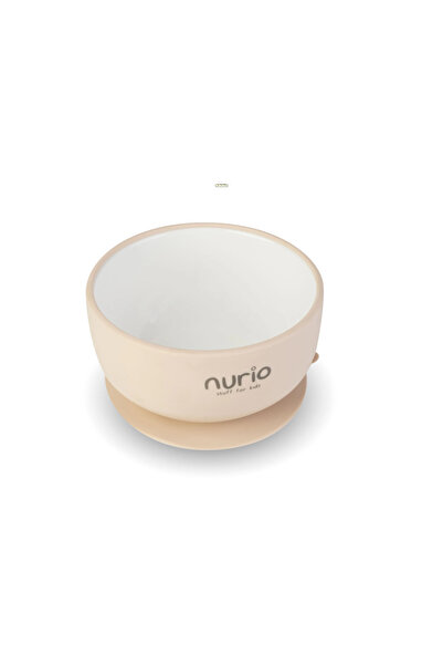 Nurio Ceramic and silicone bowl - Beige