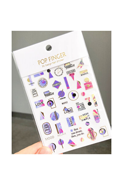 delis Marquise nail stickers, STICKER124, Purple/Pink