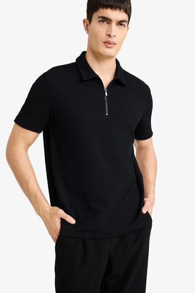 DeFacto Bărbați tricou B7355AX/BK81 NEGRU