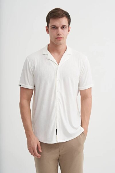 Cazador Men's Short Sleeve Shirt 20410 White