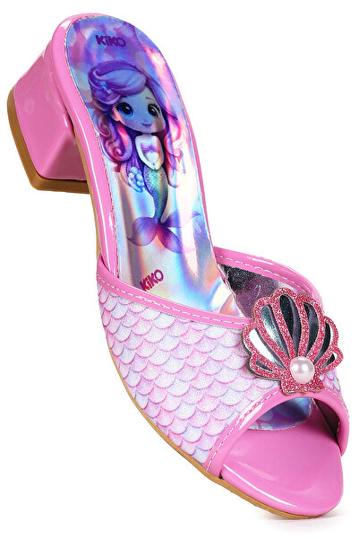 Kiko Kids Rochie de seară cu sclipici pentru fete, cu toc, model Coral Mermai...