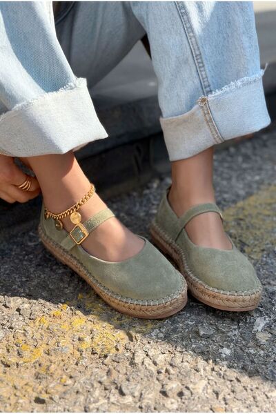 I Love Shoes Marena Genuine Suede Women's Espadrilles Green