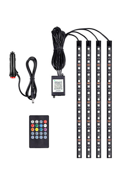 Mihai RGB LED Ambient Lights With Remote Control For Car Q CD52