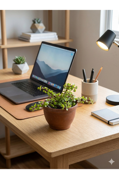 Yades Fil Azığı Sukulent Portulacaria Afra - Canlı Masa Üstü Bitkisi - Ofis H...