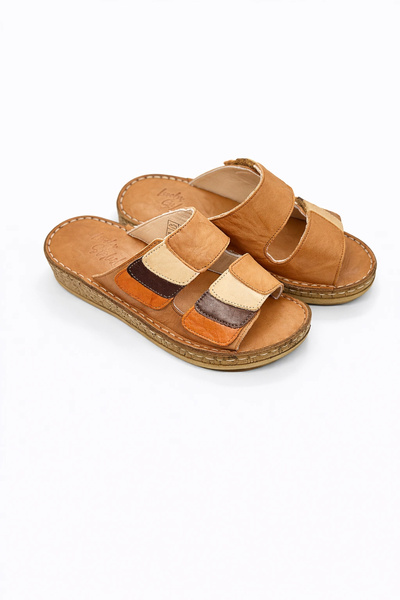 Lively Stylish Lily Γυναικεία Γνήσιο Δέρμα Άνετη Σόλα από Φελλό σε Μποέμ Στυλ...