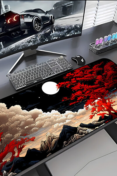 Charmbi لوحة ماوس الألعاب Red Mountain ProControl مقاس 30x70، لوحة ماوس للألع...