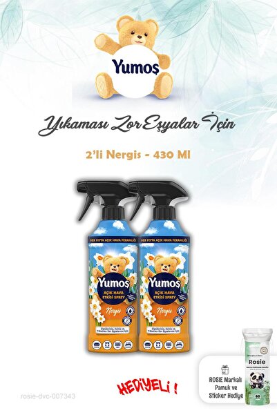 Yumoş Açık Hava Etkisi Nergis 2 Adet Sprey 430 ml ve Rosie