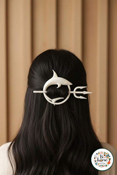 Bihome Ev Dekor & Hediyelik Cute Whale Hair Clip 3D Printing Sweet Minimal Ch...