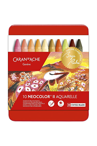 Caran d'Ache Neocolor II 10'lu Set Warm Tones (Metal Kutulu)