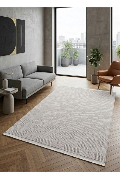 ÇERKEZ HALI BARİ Collection Şönil Halı Yumuşak Kaymaz Taban Salon Oturma Odas...