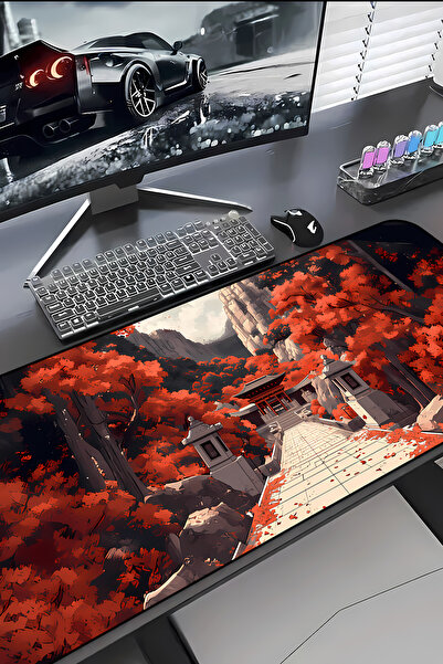 Charmbi Autumn Castle Procontrol Mouse Pad 30X70 Gaming Mousepad Non-Slip Sol...