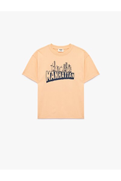 Koton Tricou din bumbac imprimat cu mânecă scurtă