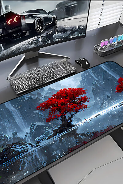 Charmbi Red River Procontrol Mouse Pad 30X70 Gaming Mousepad Non-Slip Sole Bi...