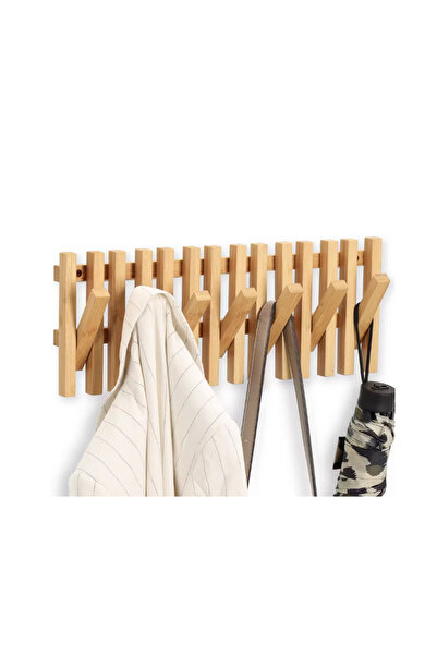 zeller Bamboo coat rack Hawaii, 7 hooks, 41.5 x 3.5 x 16 cm